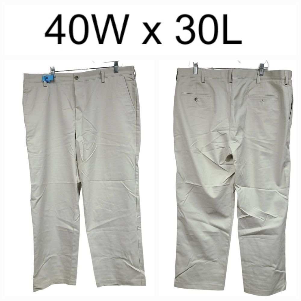 Dockers Easy Khaki Flat Front Pants Classic Fit Chino Uniform Work School Office